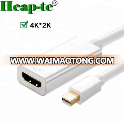 4K Mini Displayport (Thunderbolt Port Compatible) to HDMI AV HDTV Male to Female Adapter for Mac Book, Imac DP v1.2 White